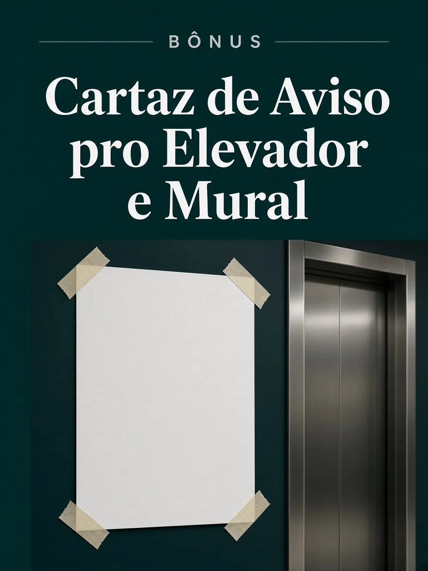 Capa do bônus Cartaz de Aviso pro Elevador e Mural