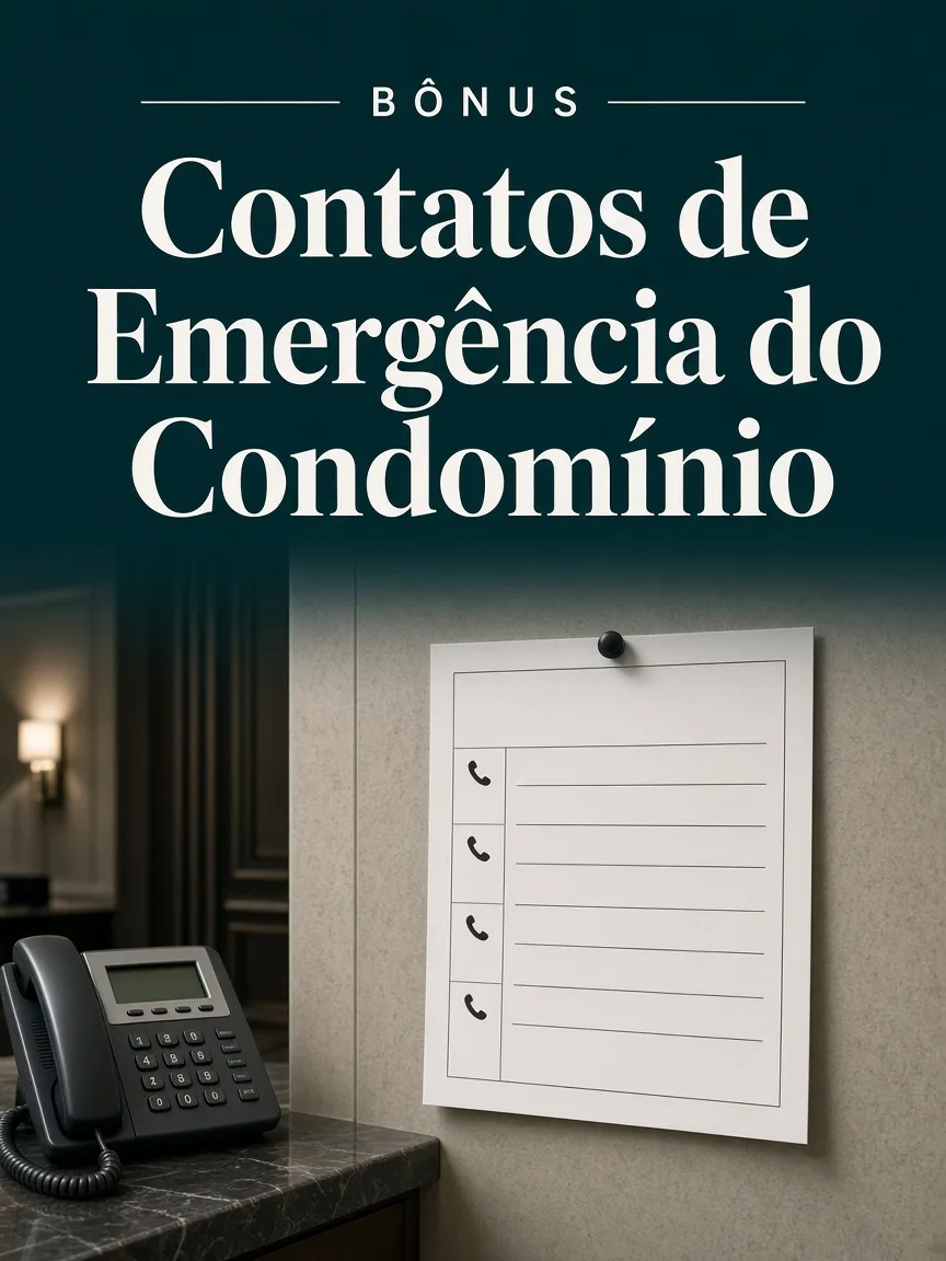 Capa do bônus Contatos de Emergência do Condomínio