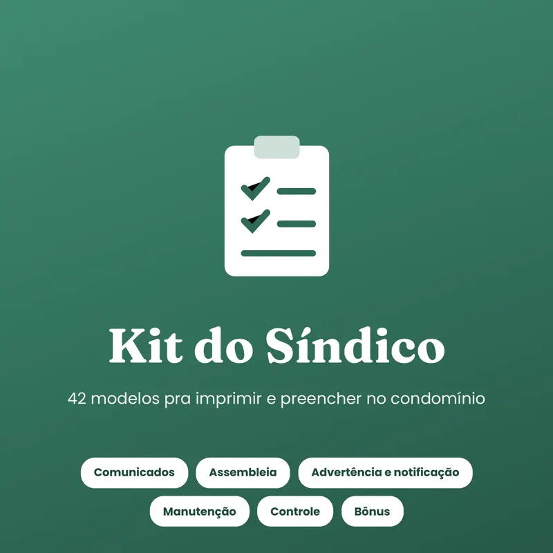 Página real do PDF Kit do Síndico: capa (recorte)